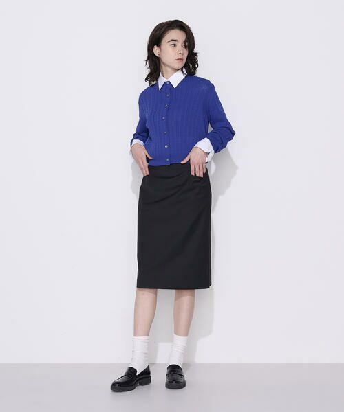 COMME CA COMFORT / コムサ・コンフォート（Lサイズ） カーディガン・ボレロ | 〔 TALLサイズ 〕 コットンダルストレッチ ケーブルカーディガン | 詳細15