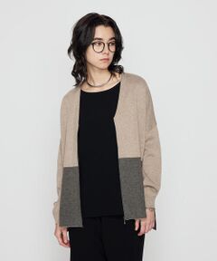 COMME CA COMFORT / コムサ・コンフォート（Lサイズ） カーディガン・ボレロ | 〔 TALLサイズ 〕 ウール混スムース ジップカーディガン