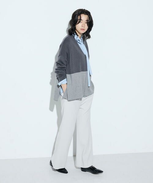 COMME CA COMFORT / コムサ・コンフォート（Lサイズ） カーディガン・ボレロ | 〔 TALLサイズ 〕 ウール混スムース ジップカーディガン | 詳細1