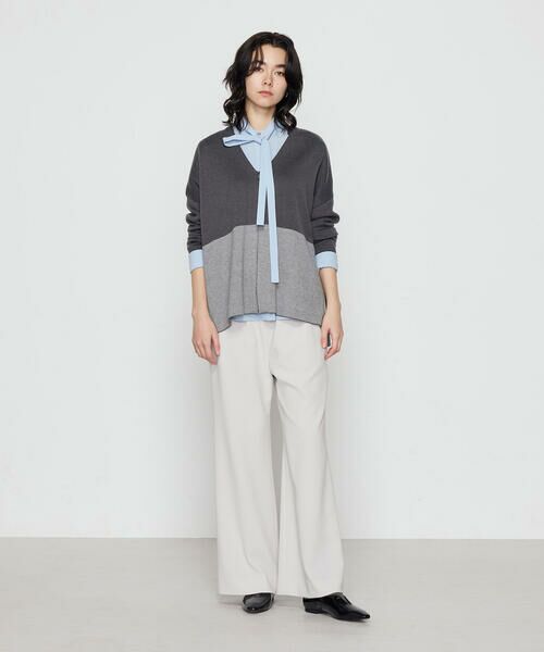 COMME CA COMFORT / コムサ・コンフォート（Lサイズ） カーディガン・ボレロ | 〔 TALLサイズ 〕 ウール混スムース ジップカーディガン | 詳細7