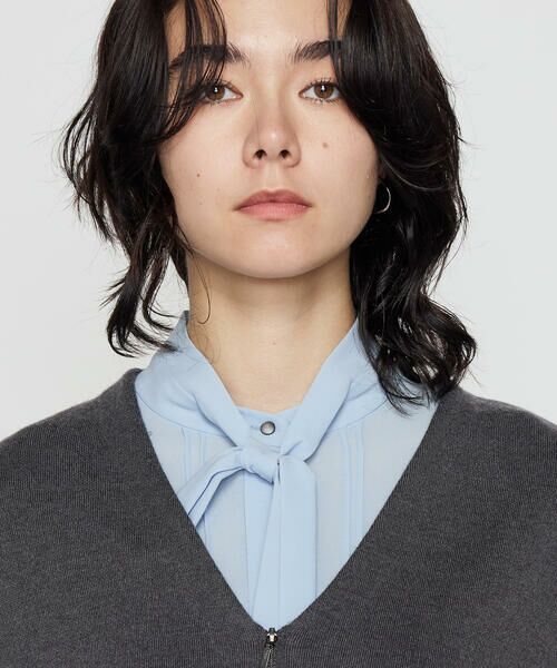 COMME CA COMFORT / コムサ・コンフォート（Lサイズ） カーディガン・ボレロ | 〔 TALLサイズ 〕 ウール混スムース ジップカーディガン | 詳細12