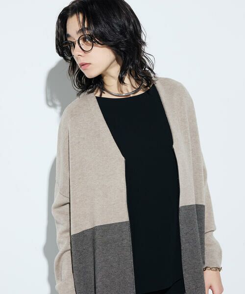 COMME CA COMFORT / コムサ・コンフォート（Lサイズ） カーディガン・ボレロ | 〔 TALLサイズ 〕 ウール混スムース ジップカーディガン | 詳細18