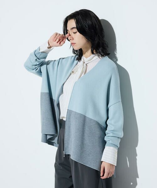 COMME CA COMFORT / コムサ・コンフォート（Lサイズ） カーディガン・ボレロ | 〔 TALLサイズ 〕 ウール混スムース ジップカーディガン | 詳細24