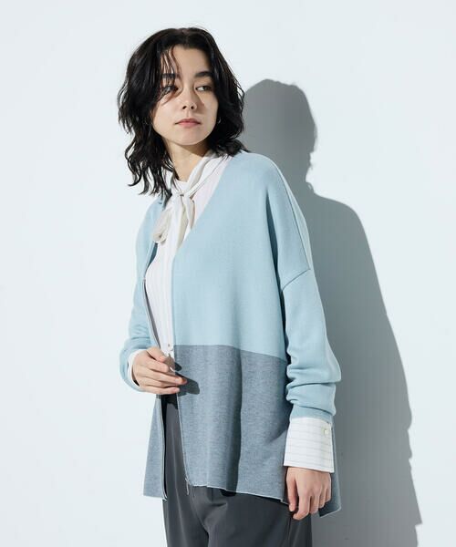 COMME CA COMFORT / コムサ・コンフォート（Lサイズ） カーディガン・ボレロ | 〔 TALLサイズ 〕 ウール混スムース ジップカーディガン | 詳細25