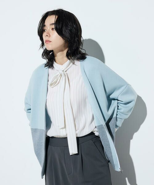 COMME CA COMFORT / コムサ・コンフォート（Lサイズ） カーディガン・ボレロ | 〔 TALLサイズ 〕 ウール混スムース ジップカーディガン | 詳細27