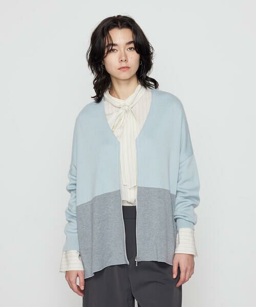 COMME CA COMFORT / コムサ・コンフォート（Lサイズ） カーディガン・ボレロ | 〔 TALLサイズ 〕 ウール混スムース ジップカーディガン | 詳細29