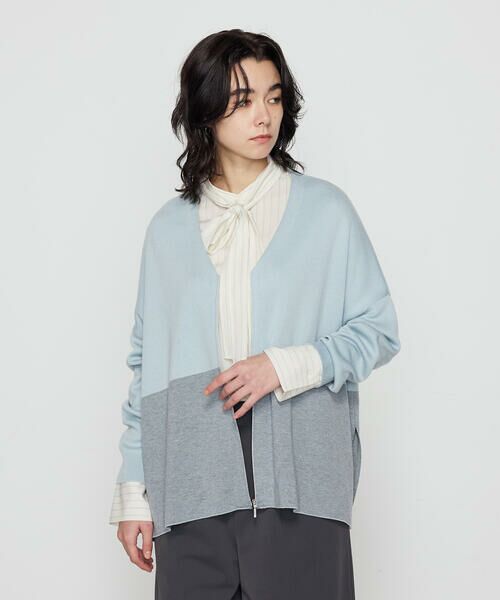 COMME CA COMFORT / コムサ・コンフォート（Lサイズ） カーディガン・ボレロ | 〔 TALLサイズ 〕 ウール混スムース ジップカーディガン | 詳細30