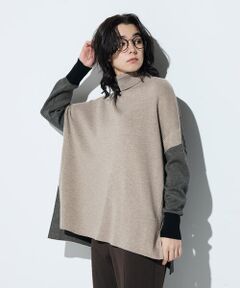 COMME CA COMFORT / コムサ・コンフォート（Lサイズ） ニット・セーター | 〔 TALLサイズ 〕 ウール混スムース タートルプルオーバー