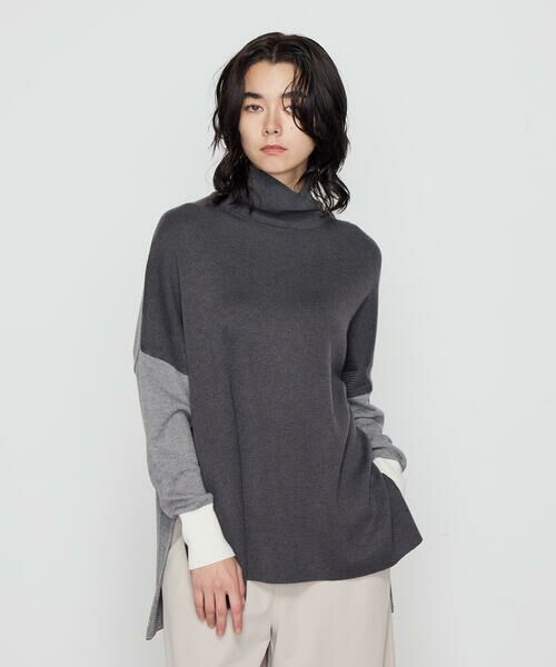 COMME CA COMFORT / コムサ・コンフォート（Lサイズ） ニット・セーター | 〔 TALLサイズ 〕 ウール混スムース タートルプルオーバー | 詳細9