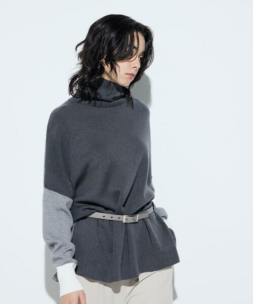 COMME CA COMFORT / コムサ・コンフォート（Lサイズ） ニット・セーター | 〔 TALLサイズ 〕 ウール混スムース タートルプルオーバー | 詳細3