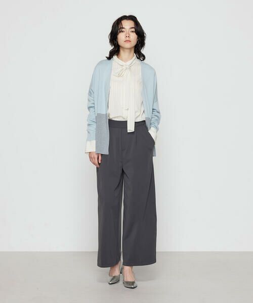 COMME CA COMFORT / コムサ・コンフォート（Lサイズ） シャツ・ブラウス | 〔 TALLサイズ 〕 リヨセルストライプ ボウタイブラウス | 詳細12