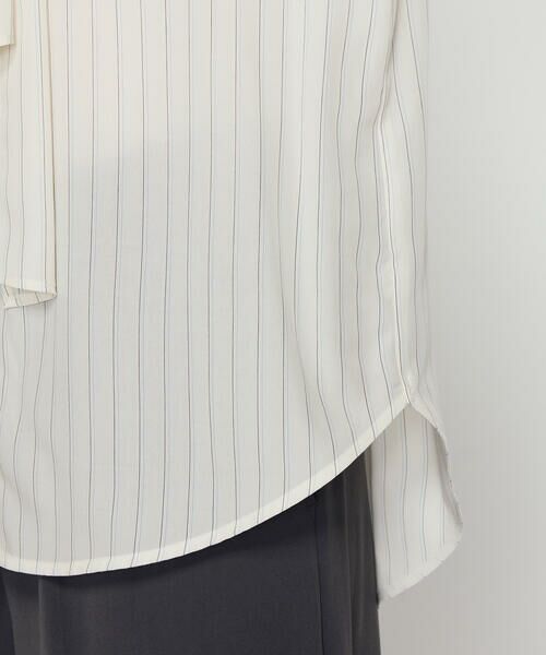 COMME CA COMFORT / コムサ・コンフォート（Lサイズ） シャツ・ブラウス | 〔 TALLサイズ 〕 リヨセルストライプ ボウタイブラウス | 詳細20