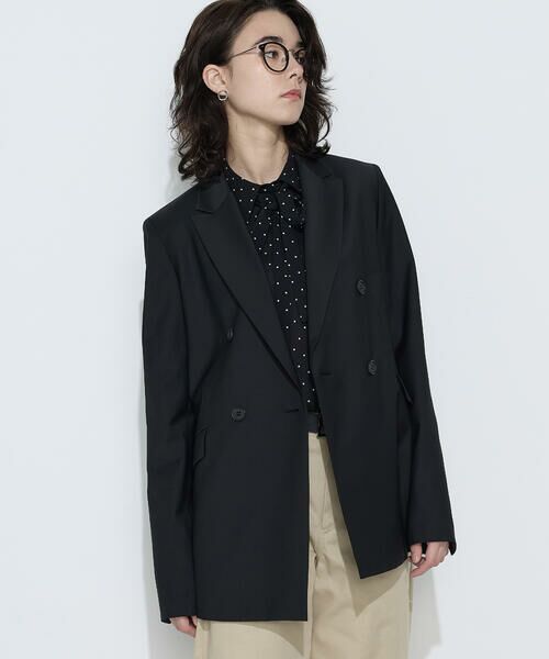 COMME CA COMFORT / コムサ・コンフォート（Lサイズ） テーラードジャケット | 〔 TALLサイズ 〕 【セットアップ対応】ストレッチトロ ダブルジャケット | 詳細12