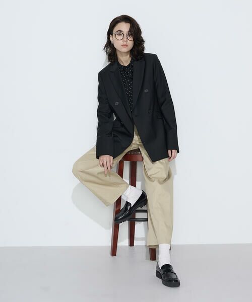 COMME CA COMFORT / コムサ・コンフォート（Lサイズ） テーラードジャケット | 〔 TALLサイズ 〕 【セットアップ対応】ストレッチトロ ダブルジャケット | 詳細4