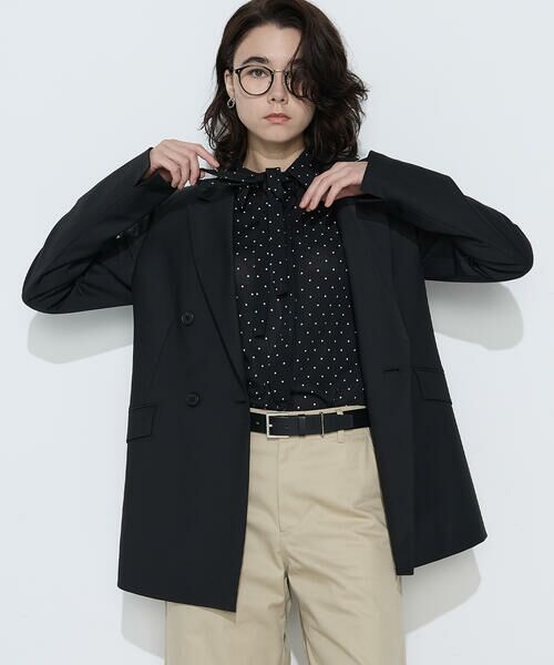 COMME CA COMFORT / コムサ・コンフォート（Lサイズ） テーラードジャケット | 〔 TALLサイズ 〕 【セットアップ対応】ストレッチトロ ダブルジャケット | 詳細8