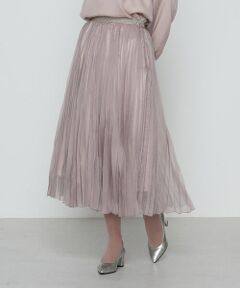 COMME CA COMFORT / コムサ・コンフォート（Lサイズ） ロング・マキシ丈スカート | 〔 TALLサイズ 〕 マットカルゼオーガンジー プリーツスカート