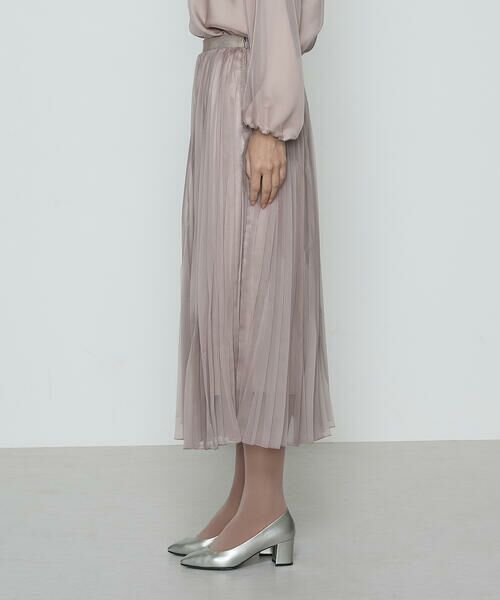 COMME CA COMFORT / コムサ・コンフォート（Lサイズ） ロング・マキシ丈スカート | 〔 TALLサイズ 〕 マットカルゼオーガンジー プリーツスカート | 詳細21