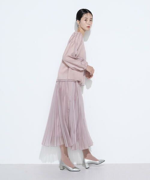 COMME CA COMFORT / コムサ・コンフォート（Lサイズ） ロング・マキシ丈スカート | 〔 TALLサイズ 〕 マットカルゼオーガンジー プリーツスカート | 詳細26