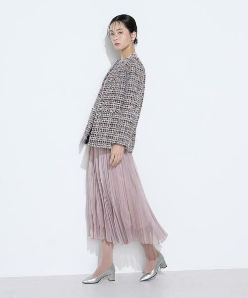 COMME CA COMFORT / コムサ・コンフォート（Lサイズ） ロング・マキシ丈スカート | 〔 TALLサイズ 〕 マットカルゼオーガンジー プリーツスカート | 詳細27