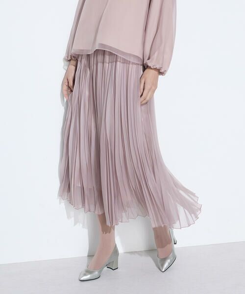 COMME CA COMFORT / コムサ・コンフォート（Lサイズ） ロング・マキシ丈スカート | 〔 TALLサイズ 〕 マットカルゼオーガンジー プリーツスカート | 詳細30