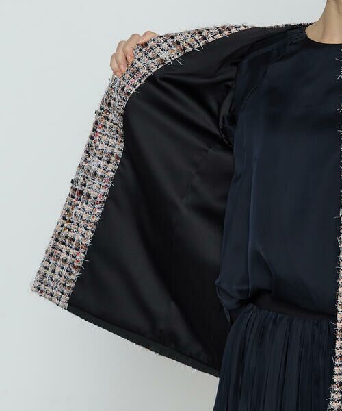 COMME CA COMFORT / コムサ・コンフォート（Lサイズ） ノーカラージャケット | 〔 TALLサイズ 〕 ファンシーツイード ノーカラージャケット | 詳細22