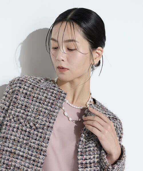 COMME CA COMFORT / コムサ・コンフォート（Lサイズ） ノーカラージャケット | 〔 TALLサイズ 〕 ファンシーツイード ノーカラージャケット | 詳細29