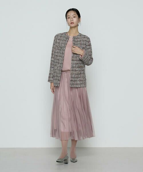 COMME CA COMFORT / コムサ・コンフォート（Lサイズ） ノーカラージャケット | 〔 TALLサイズ 〕 ファンシーツイード ノーカラージャケット | 詳細11