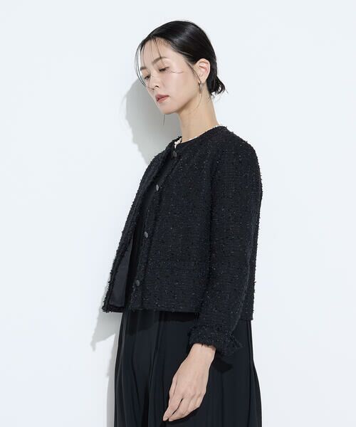 COMME CA COMFORT / コムサ・コンフォート（Lサイズ） ノーカラージャケット | 〔 TALLサイズ 〕 セレモニーツイード ノーカラージャケット | 詳細6