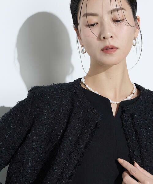 COMME CA COMFORT / コムサ・コンフォート（Lサイズ） ノーカラージャケット | 〔 TALLサイズ 〕 セレモニーツイード ノーカラージャケット | 詳細7