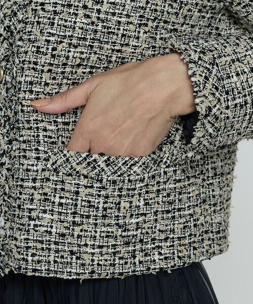 COMME CA COMFORT / コムサ・コンフォート（Lサイズ） ノーカラージャケット | 〔 TALLサイズ 〕 セレモニーツイード ノーカラージャケット | 詳細17