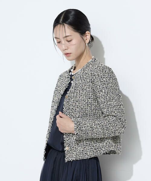 COMME CA COMFORT / コムサ・コンフォート（Lサイズ） ノーカラージャケット | 〔 TALLサイズ 〕 セレモニーツイード ノーカラージャケット | 詳細26