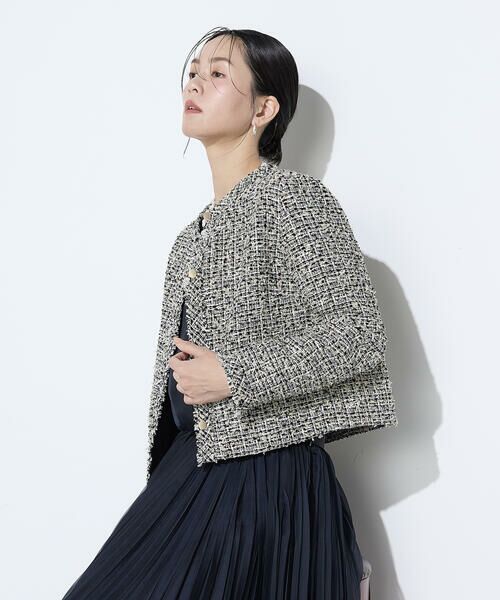 COMME CA COMFORT / コムサ・コンフォート（Lサイズ） ノーカラージャケット | 〔 TALLサイズ 〕 セレモニーツイード ノーカラージャケット | 詳細27