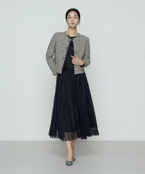 COMME CA COMFORT / コムサ・コンフォート（Lサイズ） ノーカラージャケット | 〔 TALLサイズ 〕 セレモニーツイード ノーカラージャケット | 詳細8