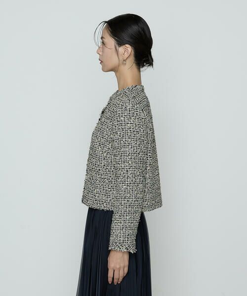 COMME CA COMFORT / コムサ・コンフォート（Lサイズ） ノーカラージャケット | 〔 TALLサイズ 〕 セレモニーツイード ノーカラージャケット | 詳細13