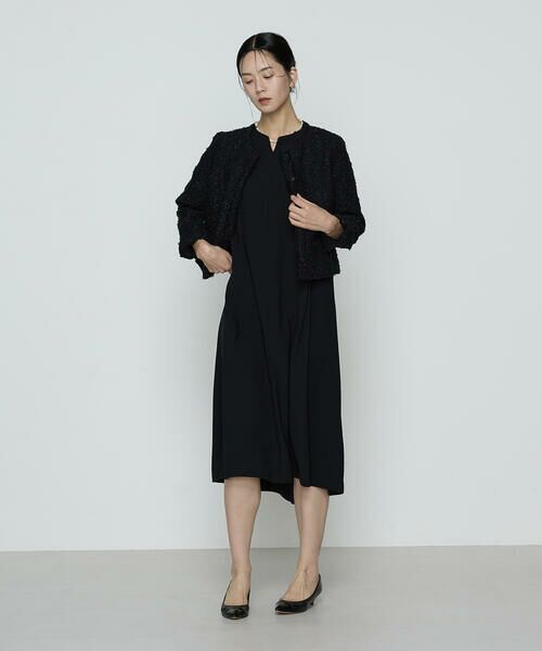 COMME CA COMFORT / コムサ・コンフォート（Lサイズ） ロング・マキシ丈ワンピース | 〔 TALLサイズ 〕 バックサテンストレッチ ドレス | 詳細2