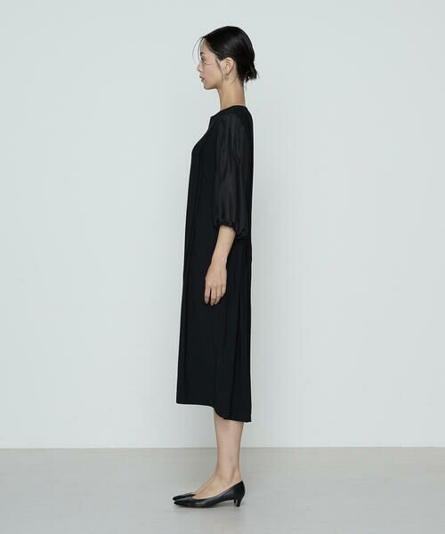 COMME CA COMFORT / コムサ・コンフォート（Lサイズ） ロング・マキシ丈ワンピース | 〔 TALLサイズ 〕 バックサテンストレッチ ドレス | 詳細5