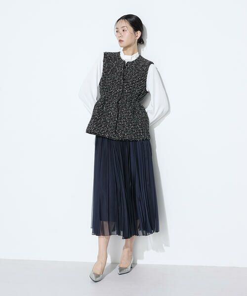 COMME CA COMFORT / コムサ・コンフォート（Lサイズ） ベスト | 〔 TALLサイズ 〕 ファンシーツイード キーネックカラージレ | 詳細14