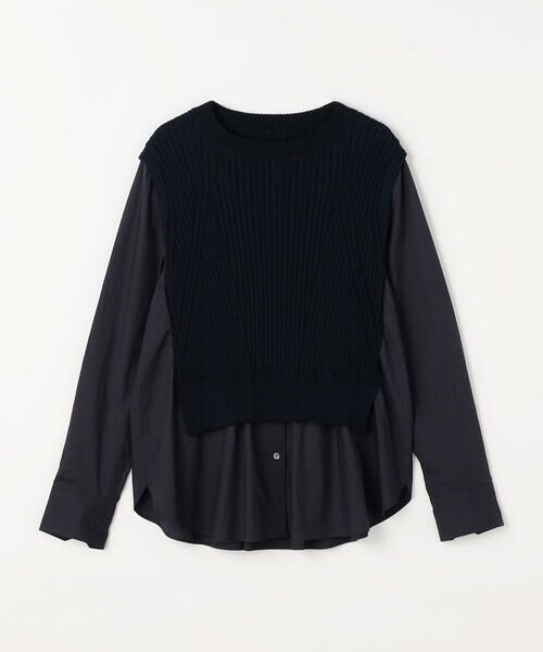 COMME CA COMFORT / コムサ・コンフォート（Lサイズ） シャツ・ブラウス | 〔 TALLサイズ 〕 ニットドッキング プルオーバーシャツ | 詳細10