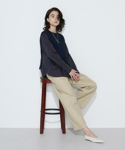 COMME CA COMFORT / コムサ・コンフォート（Lサイズ） シャツ・ブラウス | 〔 TALLサイズ 〕 ニットドッキング プルオーバーシャツ | 詳細2