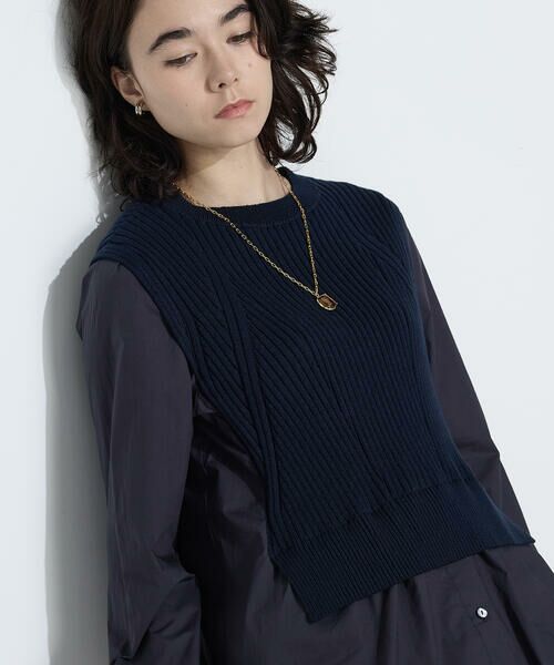 COMME CA COMFORT / コムサ・コンフォート（Lサイズ） シャツ・ブラウス | 〔 TALLサイズ 〕 ニットドッキング プルオーバーシャツ | 詳細8