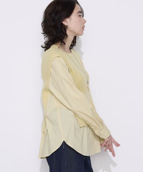 COMME CA COMFORT / コムサ・コンフォート（Lサイズ） シャツ・ブラウス | 〔 TALLサイズ 〕 ニットドッキング プルオーバーシャツ | 詳細22