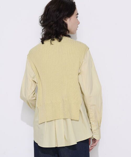 COMME CA COMFORT / コムサ・コンフォート（Lサイズ） シャツ・ブラウス | 〔 TALLサイズ 〕 ニットドッキング プルオーバーシャツ | 詳細23