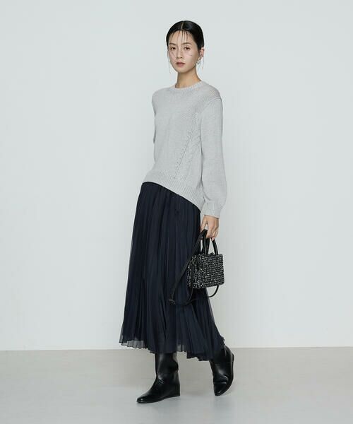 COMME CA COMFORT / コムサ・コンフォート（Lサイズ） ニット・セーター | 〔 TALLサイズ 〕 プレーティング天竺 シャイニーラメニット | 詳細1