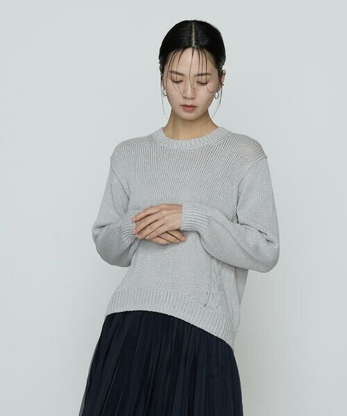 COMME CA COMFORT / コムサ・コンフォート（Lサイズ） ニット・セーター | 〔 TALLサイズ 〕 プレーティング天竺 シャイニーラメニット | 詳細3