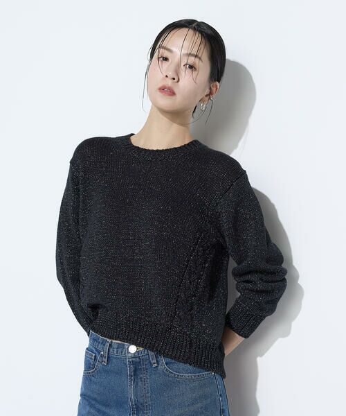 COMME CA COMFORT / コムサ・コンフォート（Lサイズ） ニット・セーター | 〔 TALLサイズ 〕 プレーティング天竺 シャイニーラメニット | 詳細25