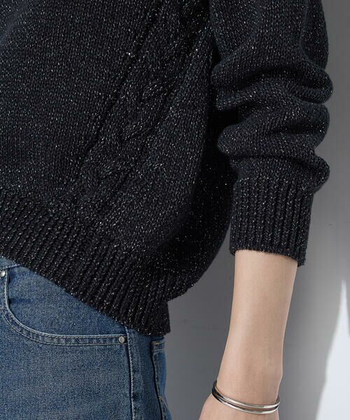 COMME CA COMFORT / コムサ・コンフォート（Lサイズ） ニット・セーター | 〔 TALLサイズ 〕 プレーティング天竺 シャイニーラメニット | 詳細27