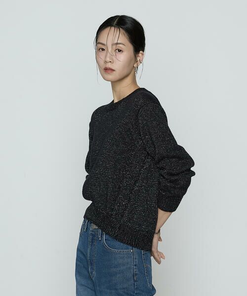 COMME CA COMFORT / コムサ・コンフォート（Lサイズ） ニット・セーター | 〔 TALLサイズ 〕 プレーティング天竺 シャイニーラメニット | 詳細14