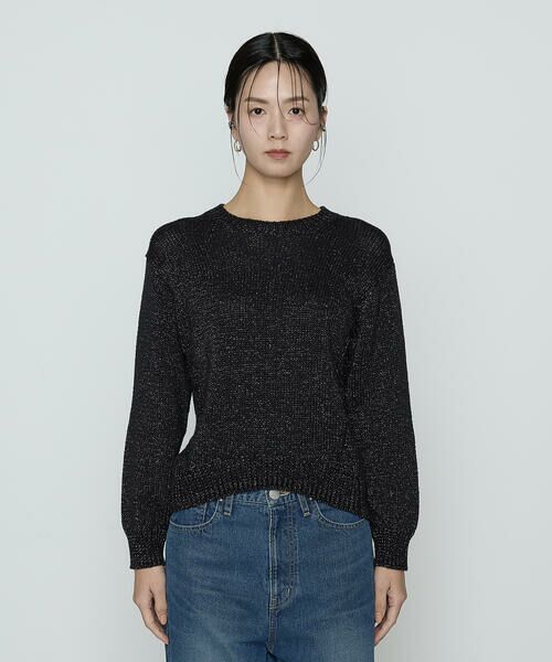 COMME CA COMFORT / コムサ・コンフォート（Lサイズ） ニット・セーター | 〔 TALLサイズ 〕 プレーティング天竺 シャイニーラメニット | 詳細15