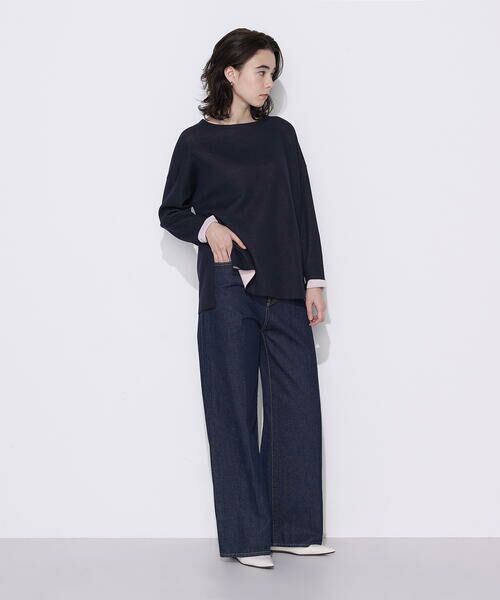 COMME CA COMFORT / コムサ・コンフォート（Lサイズ） カットソー | 〔 TALLサイズ 〕 接結編み バイカラープルオーバー | 詳細1