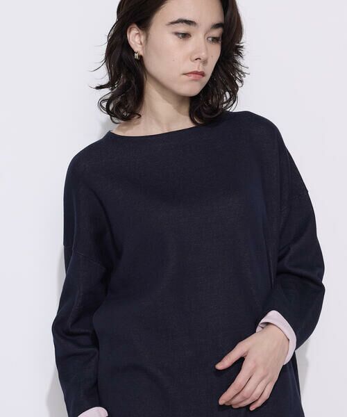 COMME CA COMFORT / コムサ・コンフォート（Lサイズ） カットソー | 〔 TALLサイズ 〕 接結編み バイカラープルオーバー | 詳細2